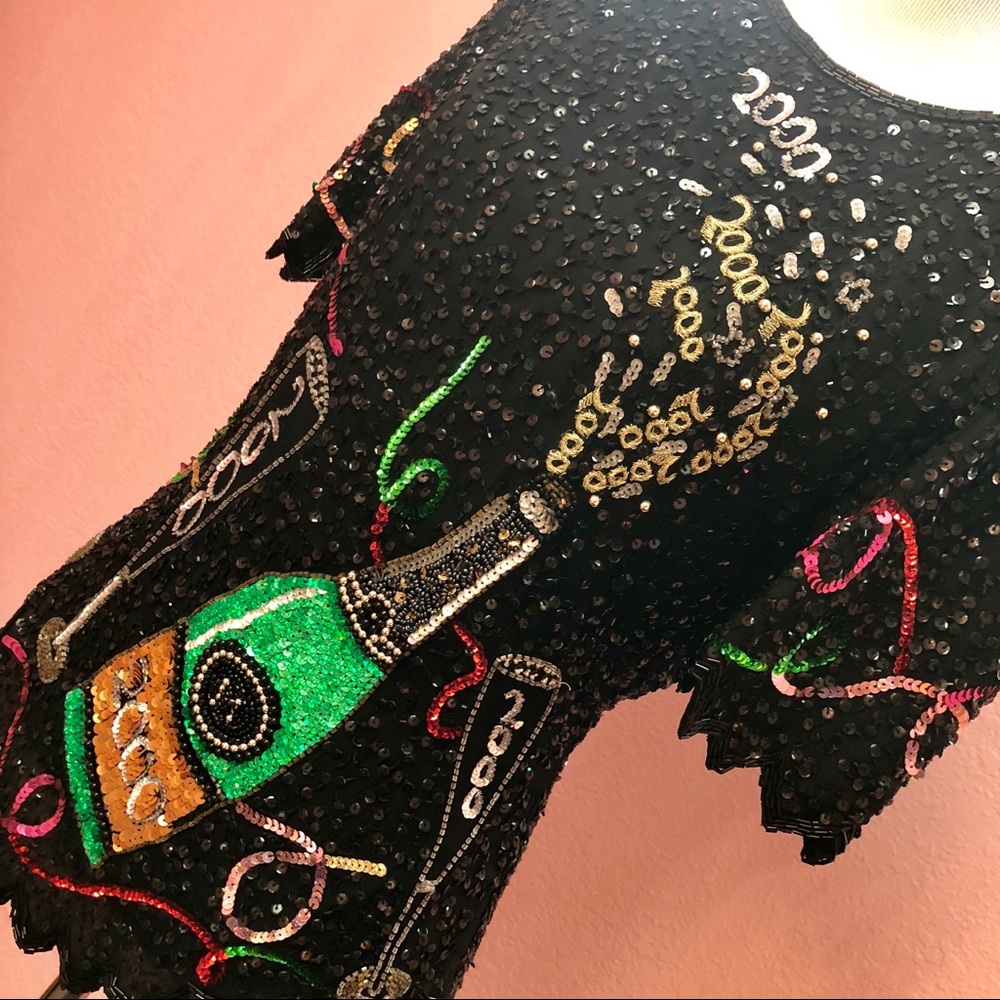 Y2K Party Top Laurence Kazar Deadstock Vintage - Picture 3 of 9